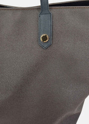 Shopper Donna effetto saffiano con rivetti oro