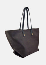 Shopper Donna effetto saffiano con rivetti oro