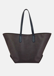 Shopper Donna effetto saffiano con rivetti oro