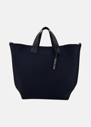 Borsa a mano donna in neoprene con pendente argento