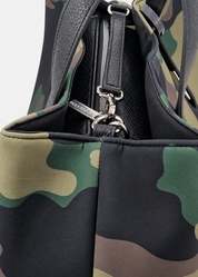 Borsa a mano donna in neoprene con pendente argento