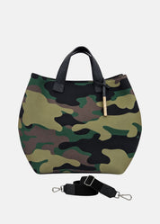 Borsa a mano donna in neoprene con pendente argento