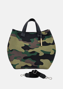 Borsa a mano donna in neoprene con pendente argento
