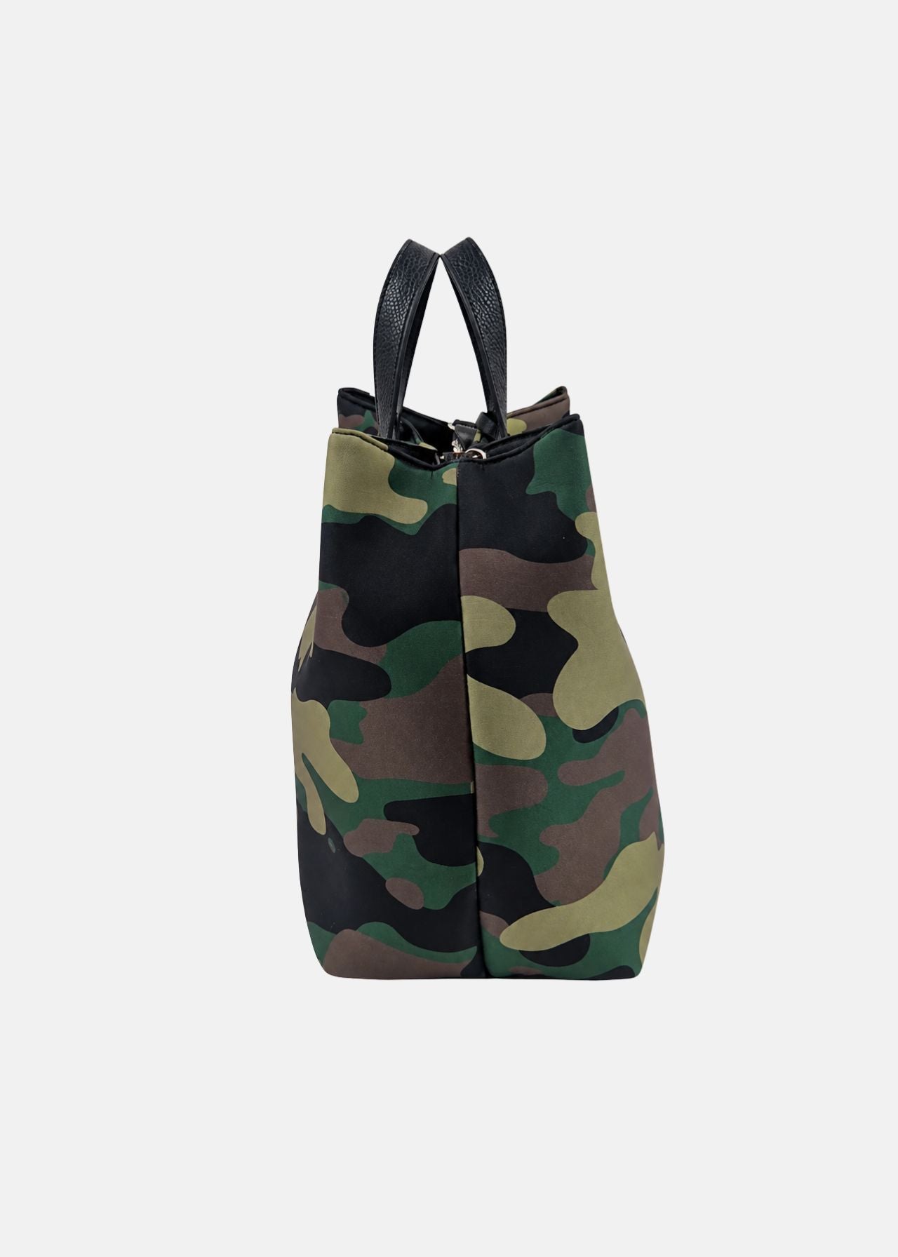 Borsa a mano donna in neoprene con pendente argento