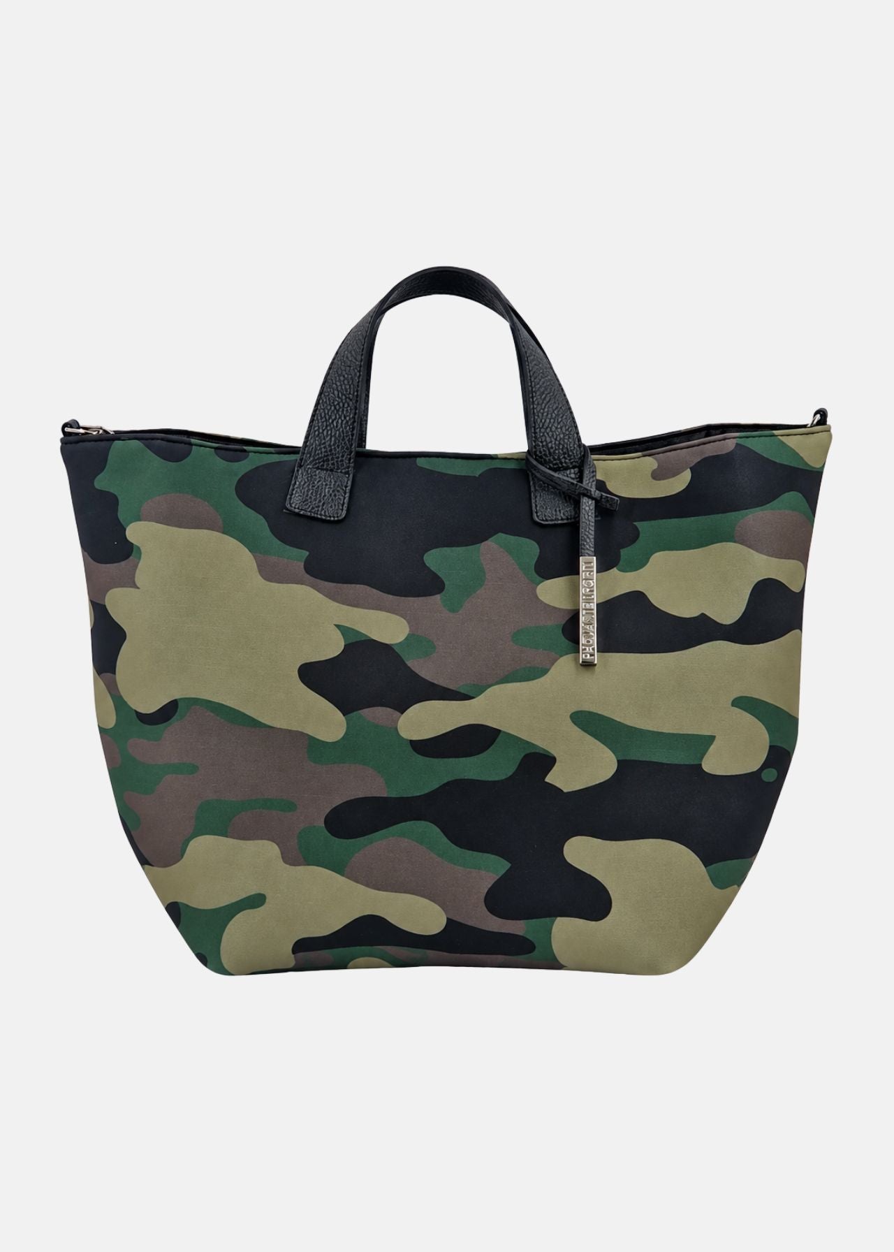 Borsa a mano donna in neoprene con pendente argento