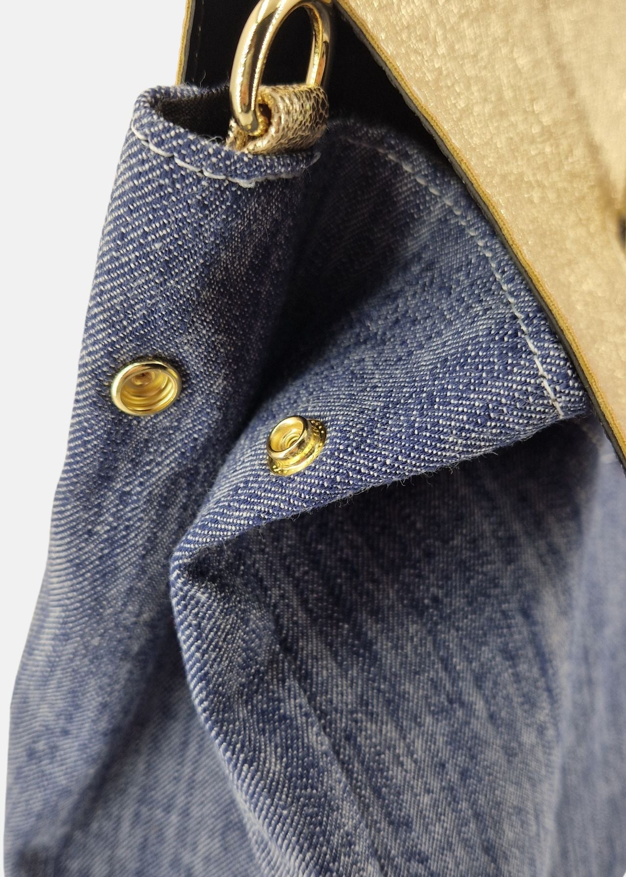 Shopper Jeans con patta laminata