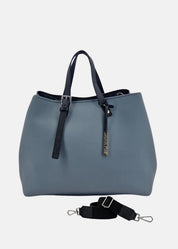 Shopper large in neoprene con dettagli argento