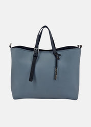 Shopper large in neoprene con dettagli argento