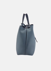 Shopper large in neoprene con dettagli argento