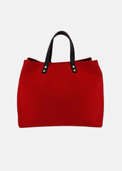 Shopper large in neoprene con dettagli argento