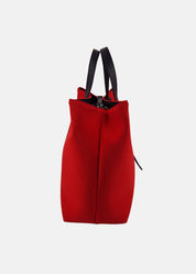 Shopper large in neoprene con dettagli argento