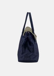 Shopper in Jeans con patta Camoscio