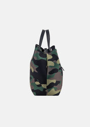Shopper medium camouflage in neoprene e pelle