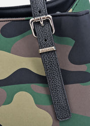 Shopper medium camouflage in neoprene e pelle