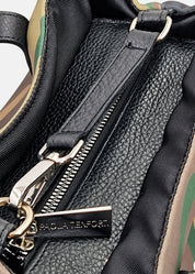 Shopper medium camouflage in neoprene e pelle