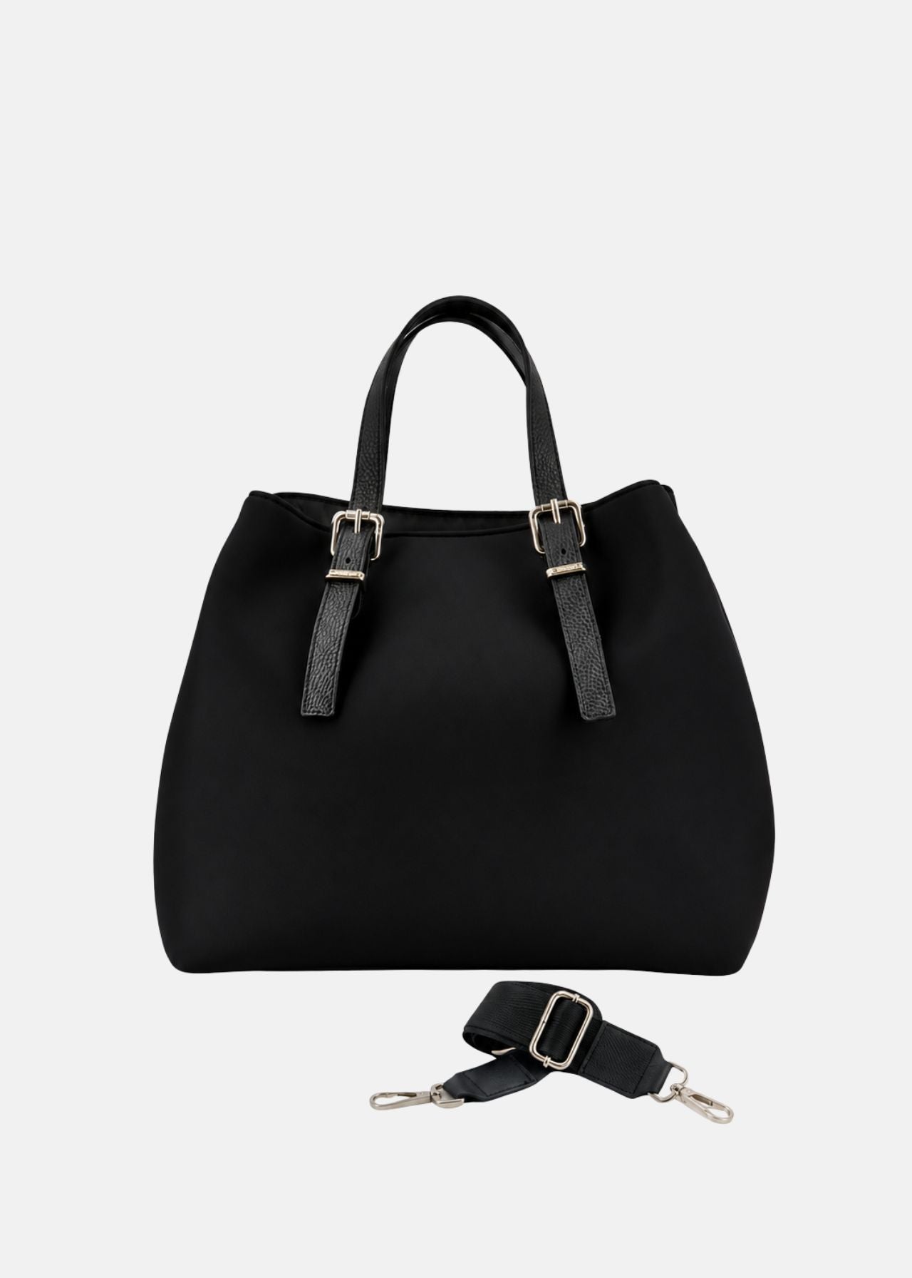 Shopper medium in neoprene e pelle