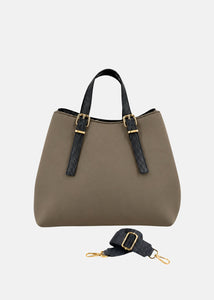 Shopper medium in neoprene e pelle