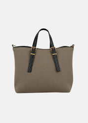 Shopper medium in neoprene e pelle
