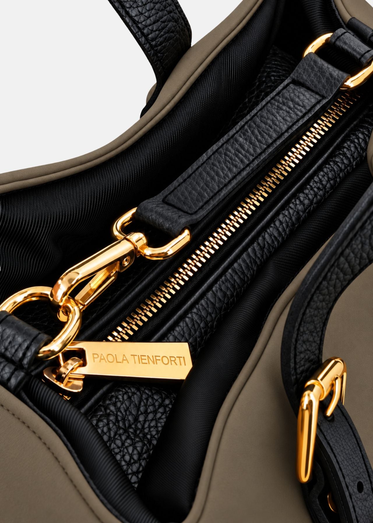 Shopper medium in neoprene e pelle