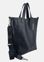 Shopper in pelle morbida con pendente argento