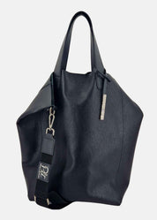 Shopper in pelle morbida con pendente argento