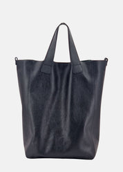 Shopper in pelle morbida con pendente argento