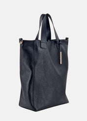 Shopper in pelle morbida con pendente argento