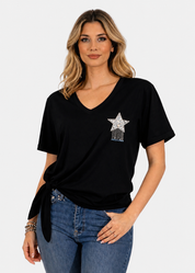 T-Shirt Donna con spilla