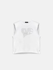 T-shirt smanicata Heart