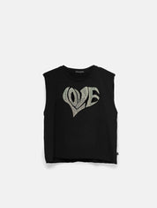 T-shirt smanicata Heart