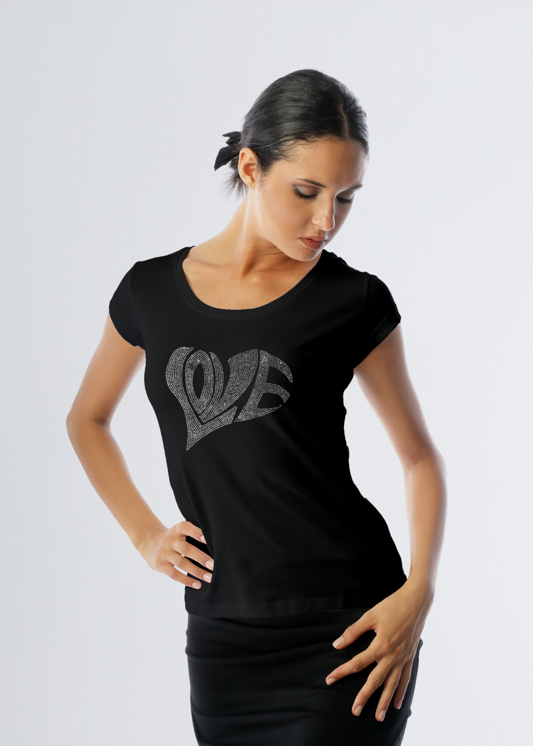 Paola T. T-shirt slim Heart