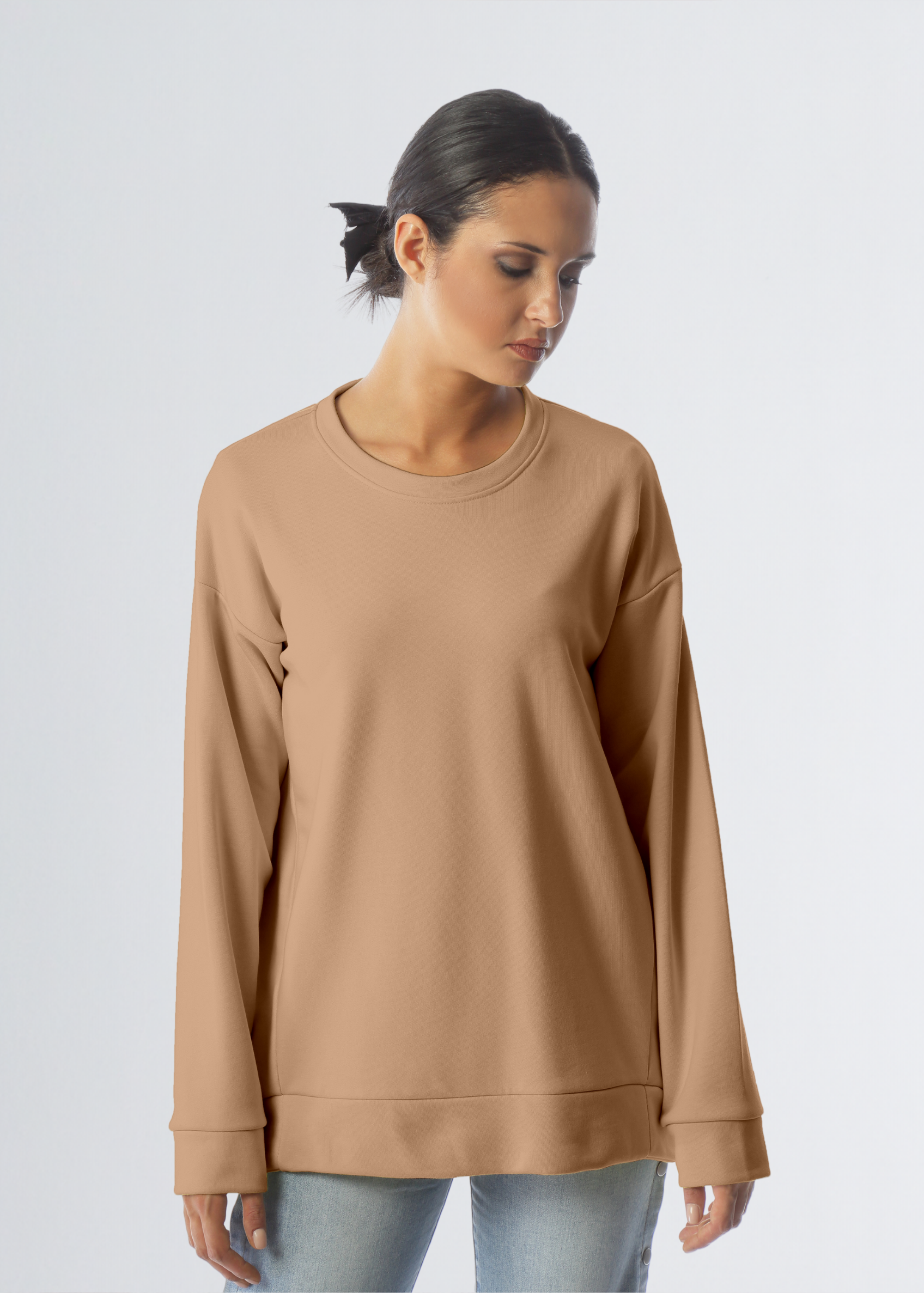 Paola T. Felpa in cotone stretch