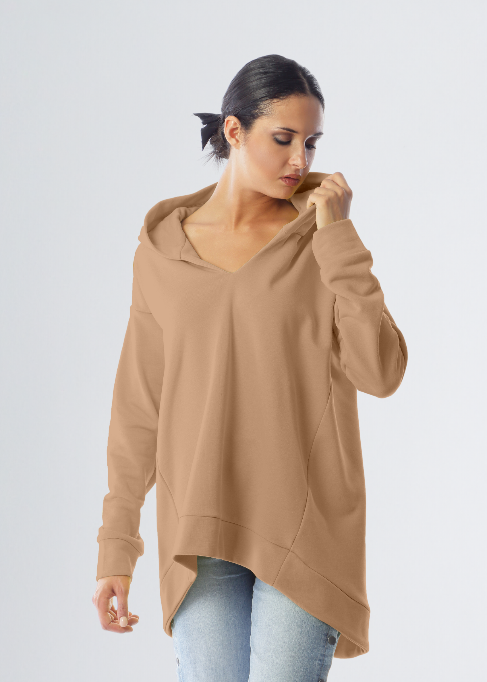 Felpa oversize con cappuccio