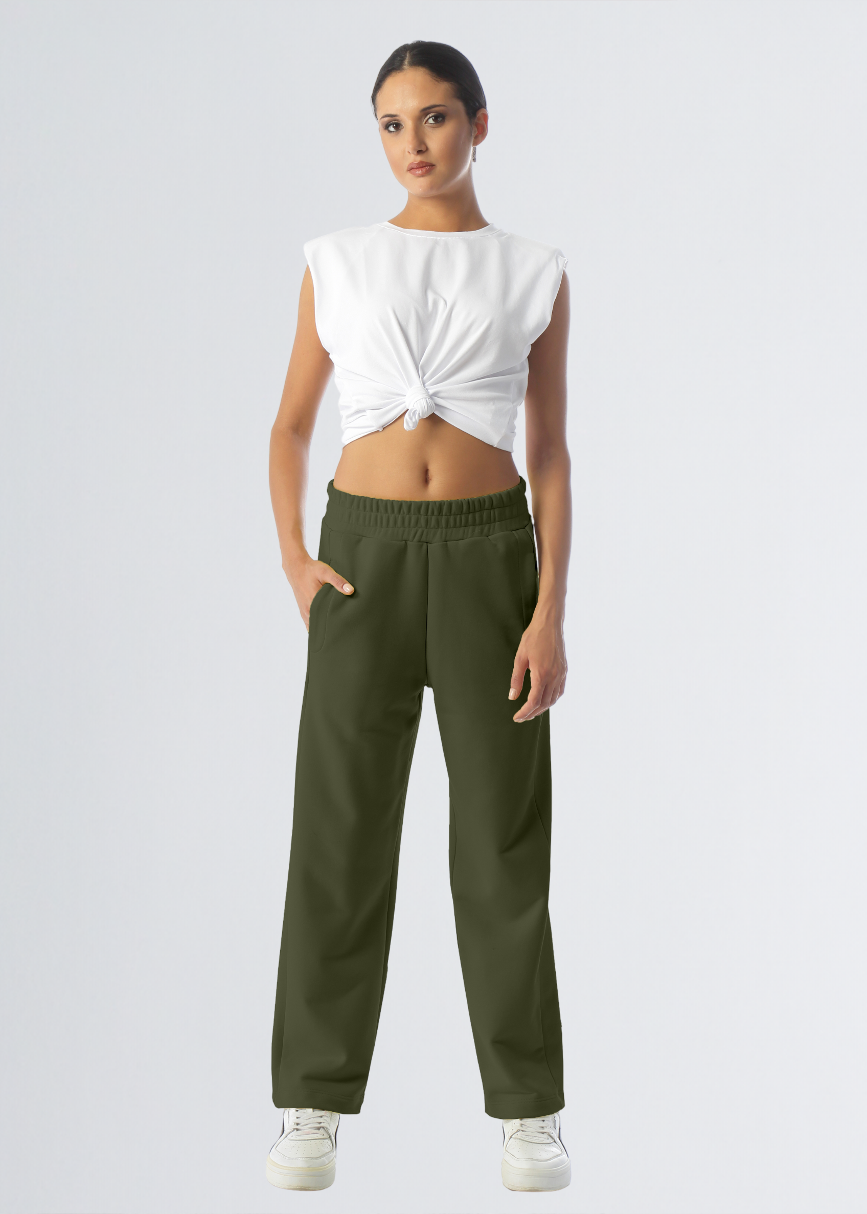 Paola T. Pantalone in cotone stretch