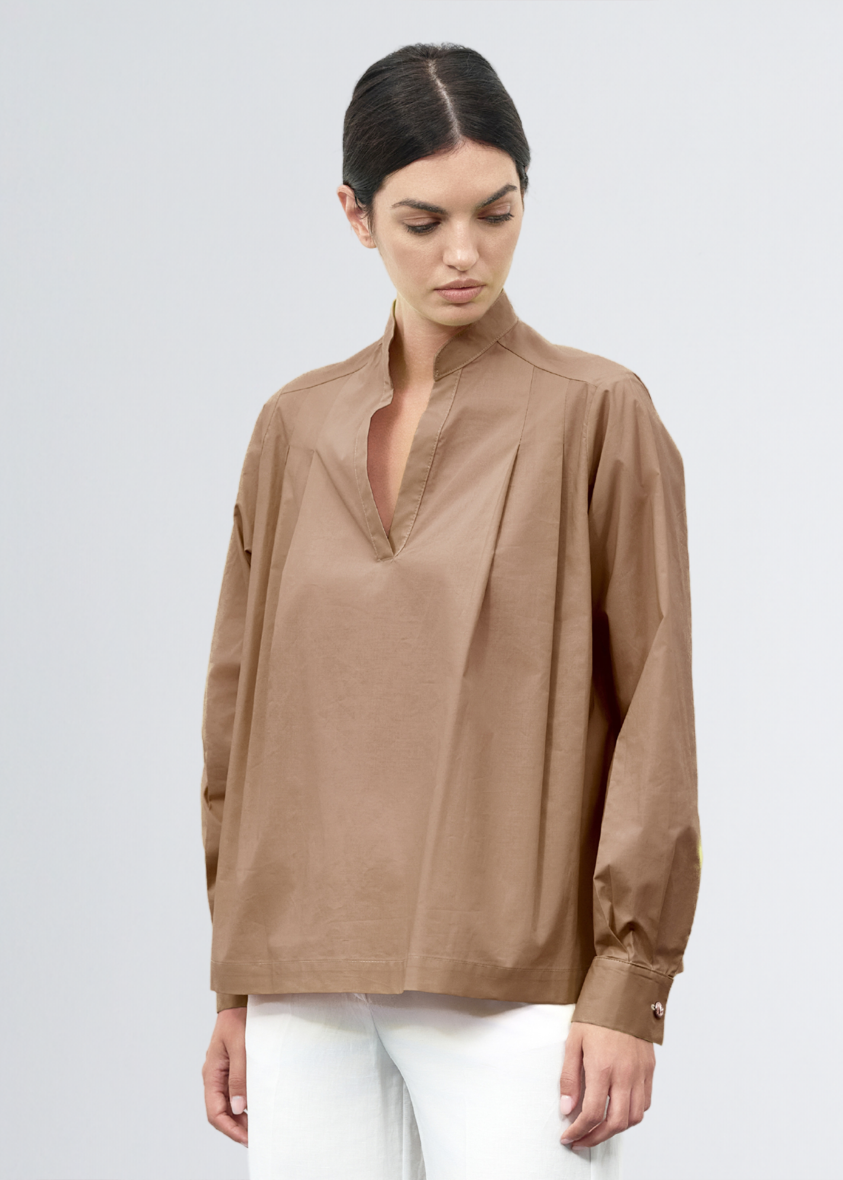 Paola T. Blusa in cotone stretch