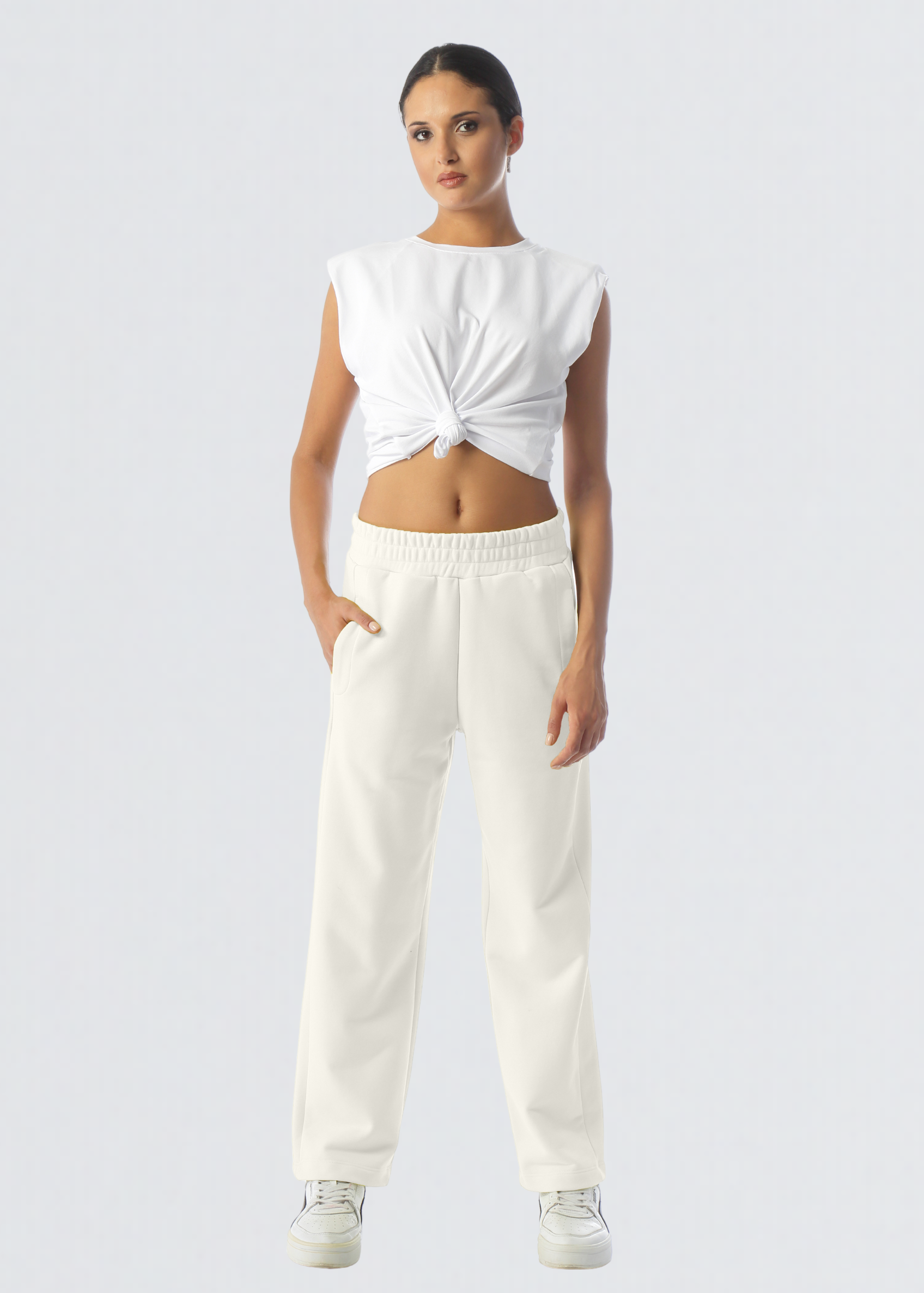 Paola T. Pantalone in cotone stretch