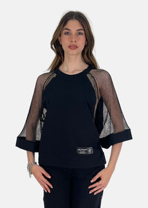 Maglia con inserti in rete