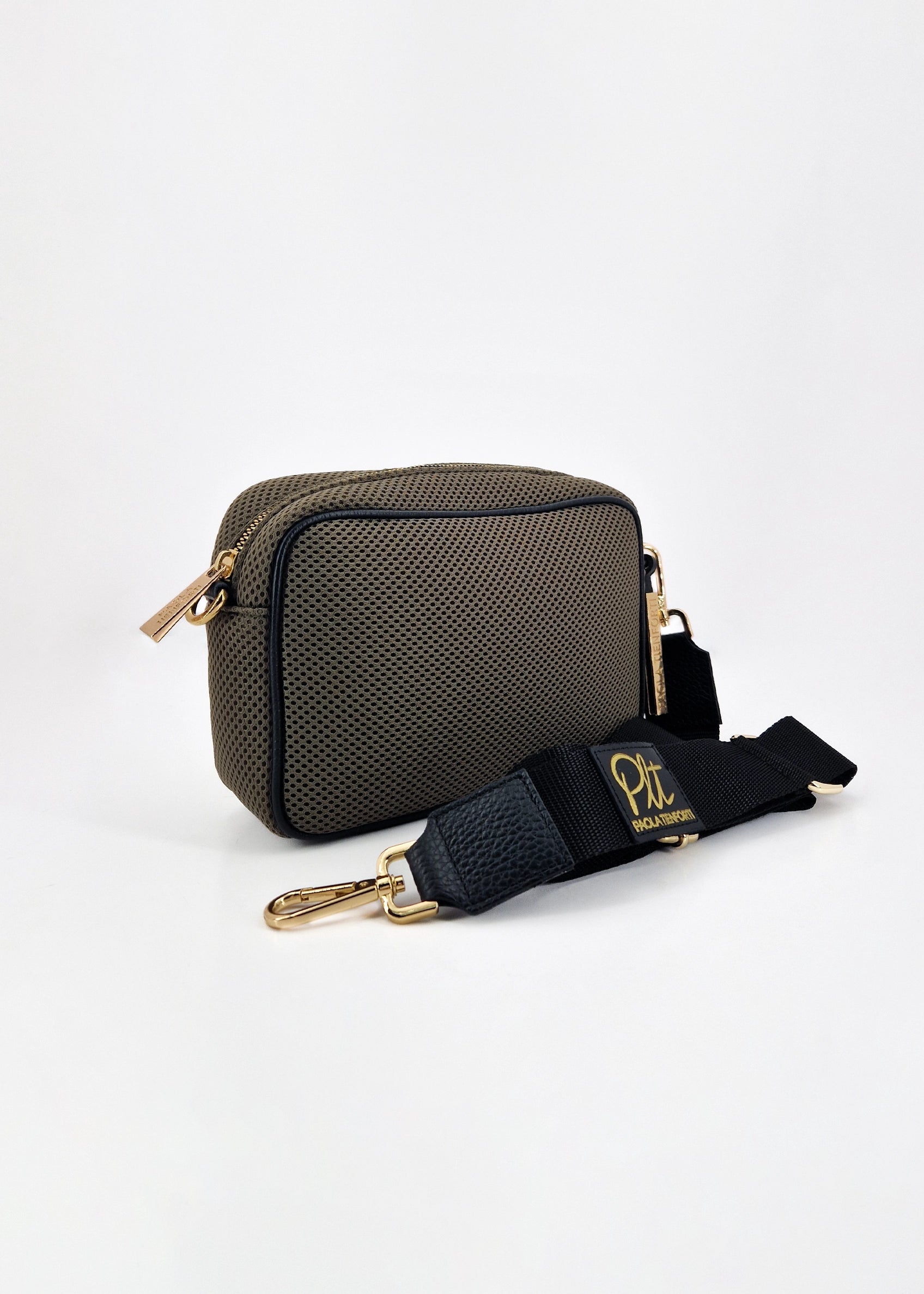 Borsa a tracolla in traforato con dettagli oro - Paola Tienforti - Sito Ufficiale