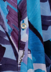 Camicia in viscosa stampa Palm Blue