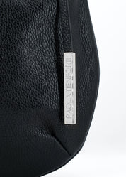 Mini Bag in pelle con dettagli oro-NERO