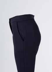 Pantaloni a zampa in tessuto stretch
