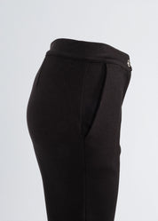 Pantaloni a zampa in tessuto stretch