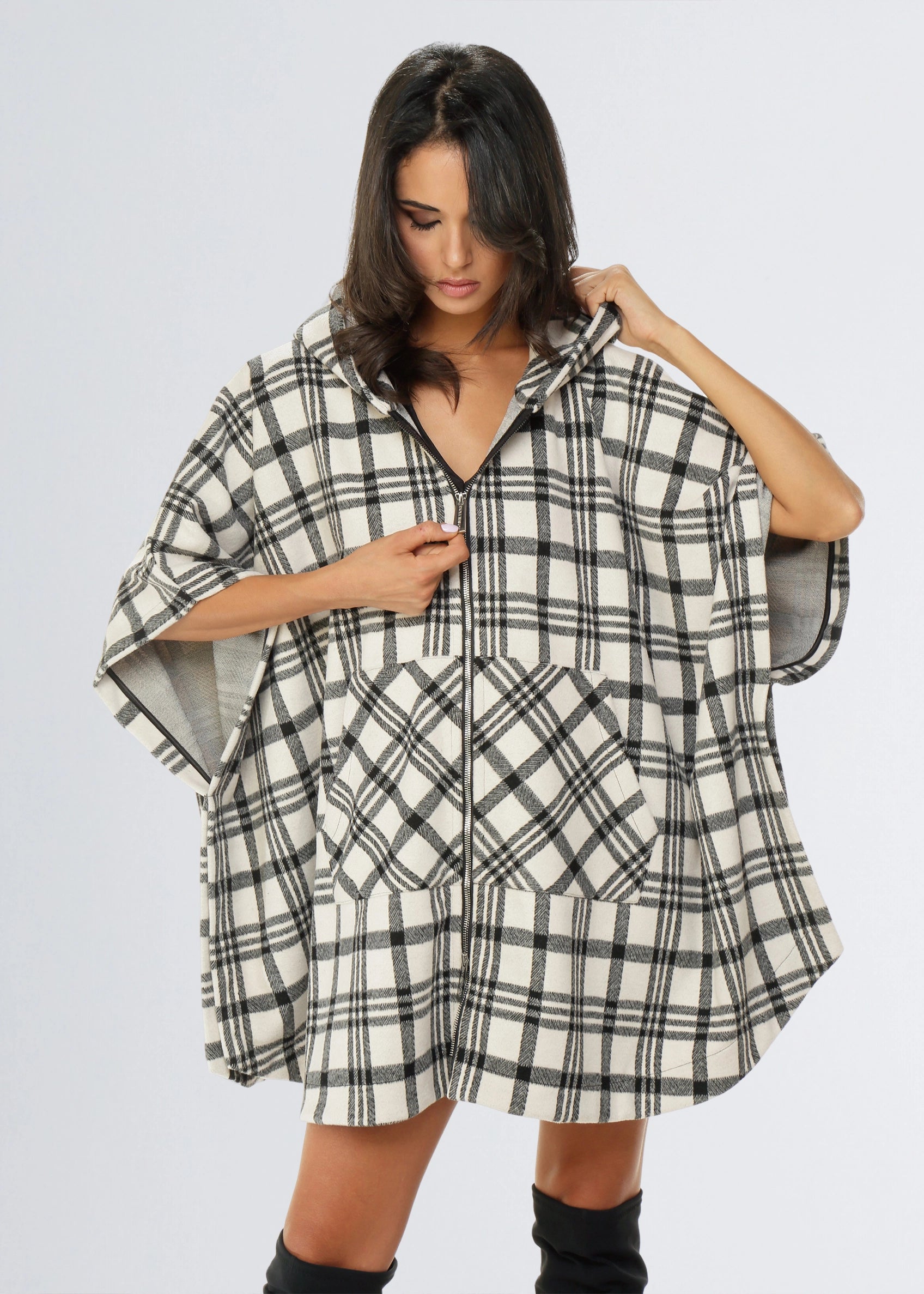 Poncho con zip