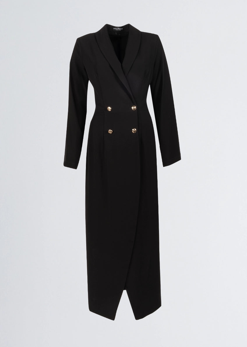 Paola T. Robe-manteau in cady fluid strech